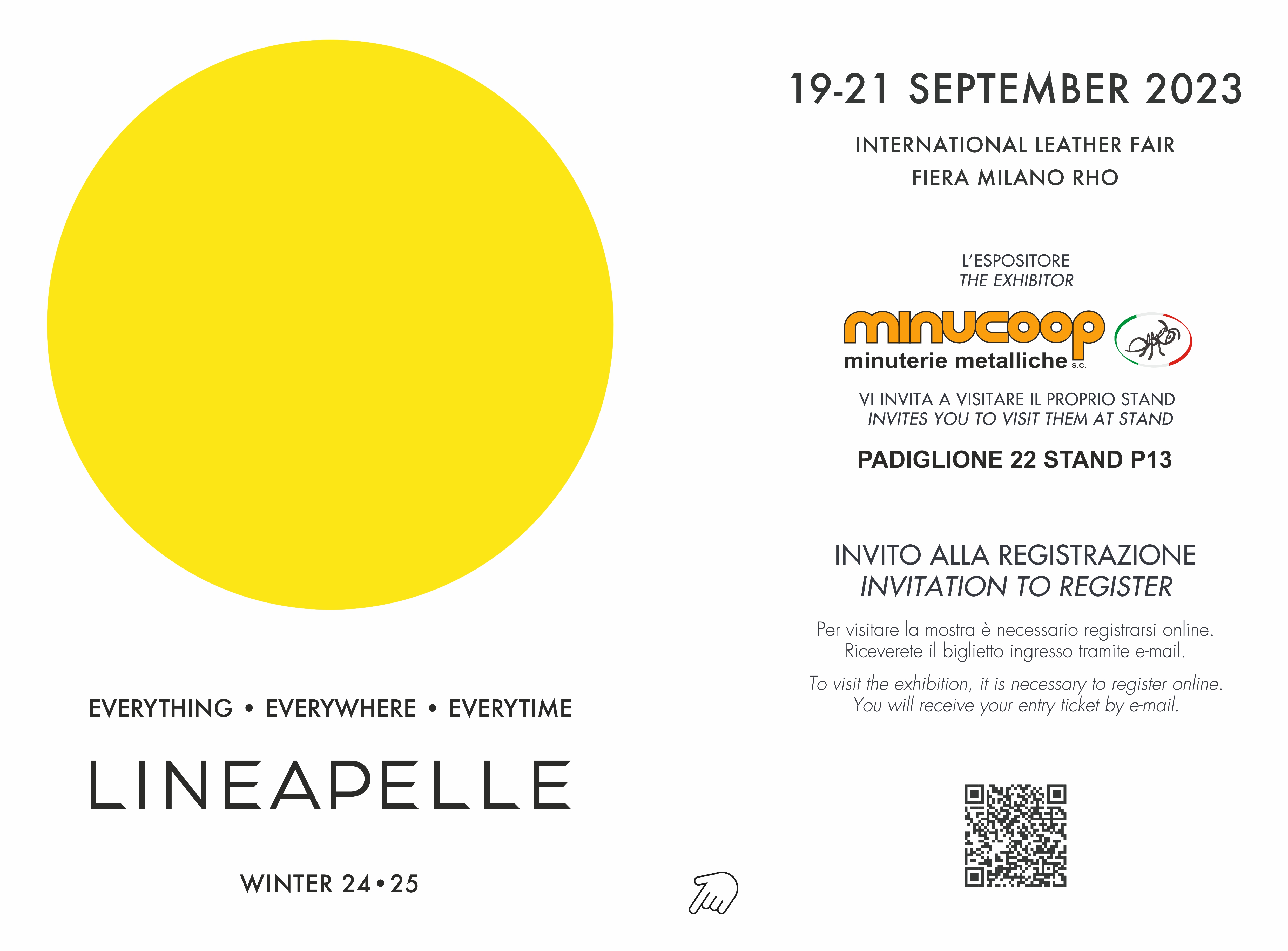 Minucoop s.c. è presente alla fiera lineapelle settembre 2023