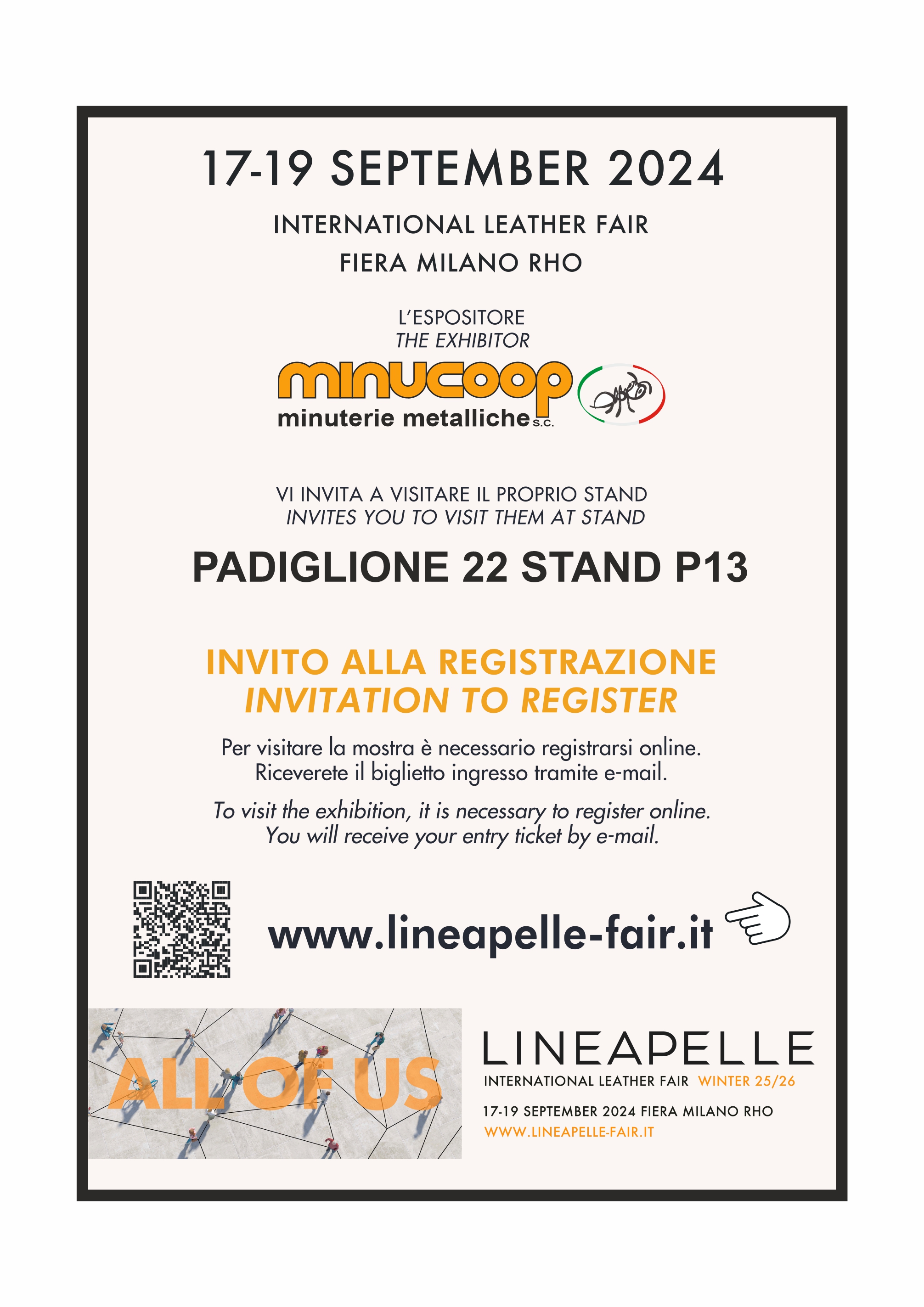 Minucoop s.c. è presente alla fiera lineapelle settembre 2024