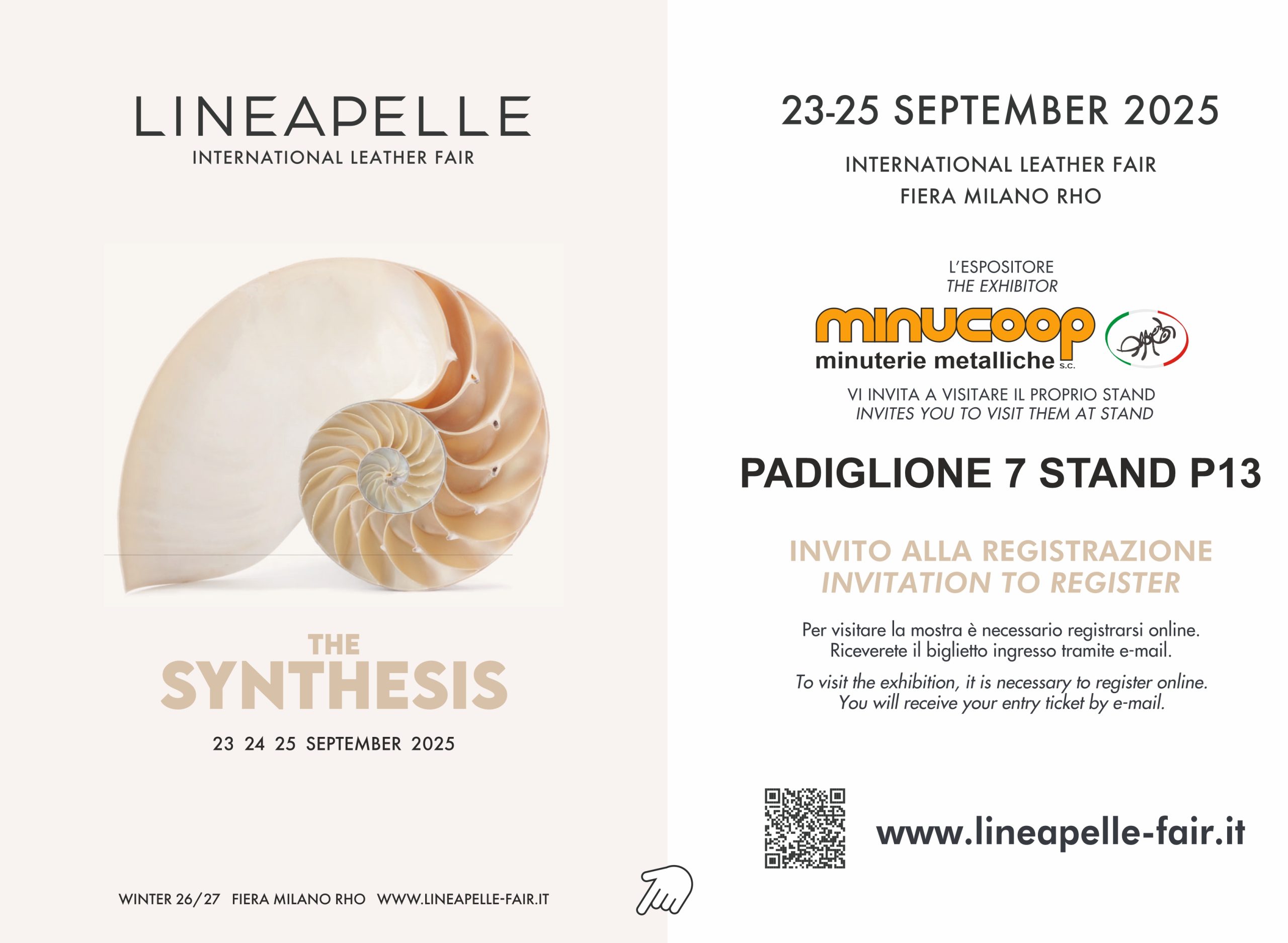 Minucoop s.c. è presente alla fiera lineapelle settembre 2025